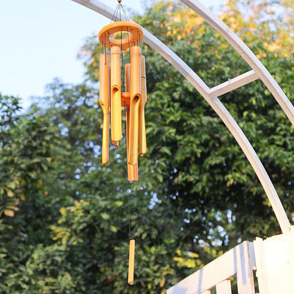 MUMTOP Bamboo Wind Chimes for Outside-Wooden Wind Chime - 33 Inch Bamboo Chimes for Outdoors,Patio,Garden,Yard,Home,Tree Decor