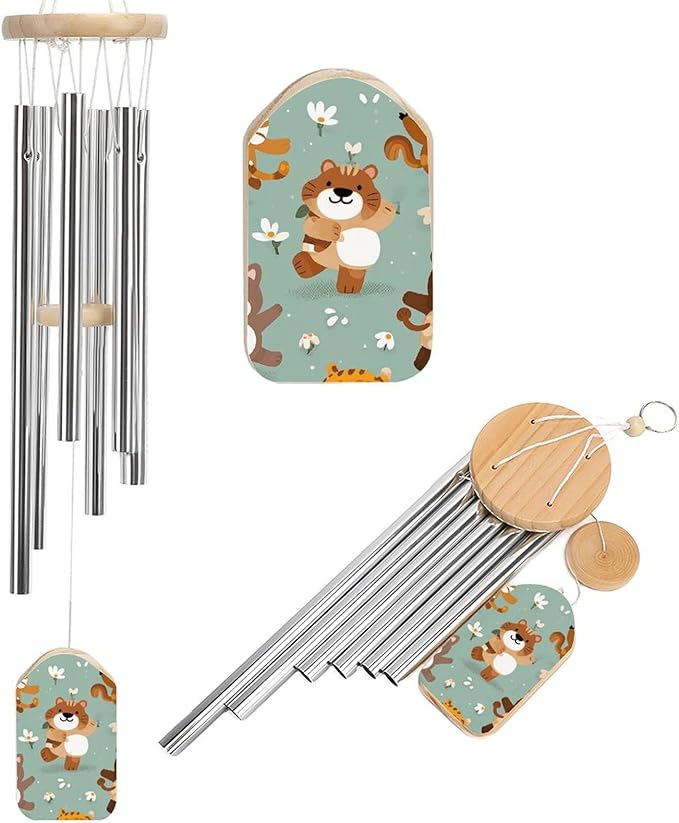 Large Aluminium Wind Chimes 20.5" Inches Cartoon Animal Patterns Wind Chimes for Outside Memorial Wind Chimes Sympathy Wind Chime for Outdoor Garden Patio Decoration