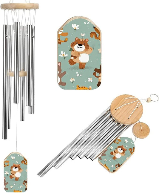 Large Aluminium Wind Chimes 20.5" Inches Cartoon Animal Patterns Wind Chimes for Outside Memorial Wind Chimes Sympathy Wind Chime for Outdoor Garden Patio Decoration