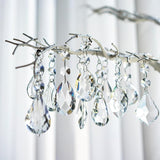 H&D Pack of 12 Clear Crystal Chandelier Lamp Lighting Drops Pendants Balls Prisms Hanging Glass Prisms Parts Suncatcher Home/House Decor