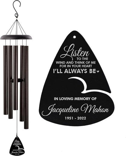 Personalized Listen to The Wind Memorial Wind Chime (44" Bronze)