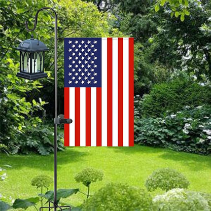 Garden Flag Stand and Shepherd Hook,36 Inch Garden Flag Pole Holder with one Tiger Clip and two Spring Stoppers for Bird-Feeder Lantern Plant-Hook Garden-Stake Seasonal Flags