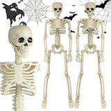 18 Packs Skeleton Halloween Decorations Outdoor with 16" Full Body Posable Joints Skeletons Decor, Halloween Party Decor Indoor, Yard Garden Lawn Graveyard Haunted House Props Spooky Party Decorations