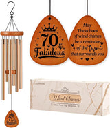 Leebbsin Birthday Gifts for Women, 70th Birthday Gifts Wind Chimes, Happy 70 Years Old Gift for Women Friendship, Best Friends, Coworker, Sister, Mom, Wife, Female, Best Gift Ideas