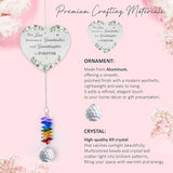 Gifts for Grandma - Mother’s Day Birthday Gift - Meanigful Keepsake - Heartfelt Gift for Grandmother Mom Mama Nana from Granddaughter Daughters - Crystal Rainbow Maker - Hanging Window Decor