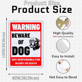 Beware of Dog Sign Mastiff Metal Sign Warning Beware of Dog Signs for Fence Outdoor Farm Garden Gate Home Yard Decor 8x12 Inch