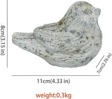 BIG FORTUNE Outdoor Bird Statues Bird Decor Figurines for Home Cement Bird Sculpture for Patio Yard Lawn Ornament, Indoor Outdoor Stone Bird Decorations Statue 1pc