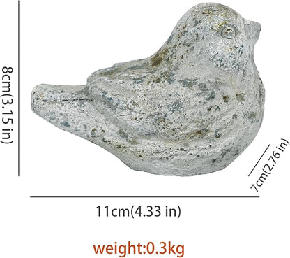 BIG FORTUNE Outdoor Bird Statues Bird Decor Figurines for Home Cement Bird Sculpture for Patio Yard Lawn Ornament, Indoor Outdoor Stone Bird Decorations Statue 1pc