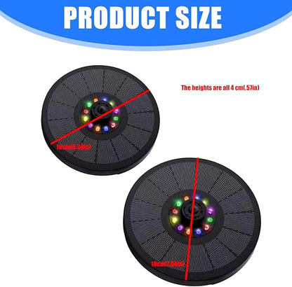 Floating Solars Bird Bath Water Fountains Light Garden Waterfalls Fountains Pond Panel Powered Water Pumps Garden Oxygenation Pumps for Pond