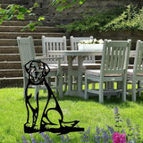 Adorable Dog Stake Decoration Yard Garden Outdoor Metal Art Dog Silhouette Decoration Steel Dogs Statue Adorable Ornament Gift (Labrador Retriever)