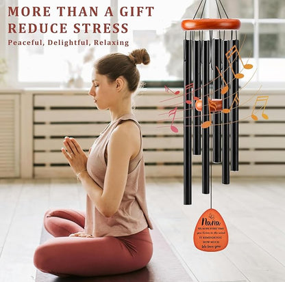 Wind Chimes Birthday Gifts for Nana, Nana Birthday Gifts, Mothers Day Gifts for Nana, 32" Black