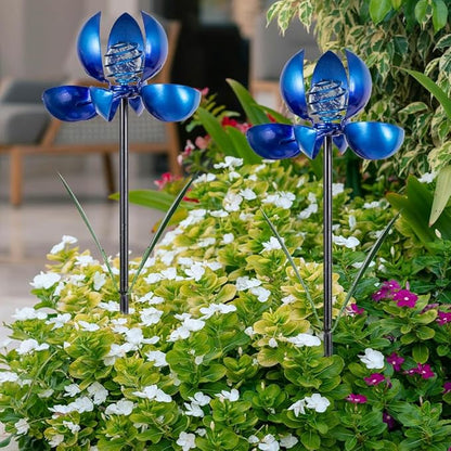 Metal Wind Spinners Outdoor,2Pack Pinwheels for Yard and Garden, Decorative Garden Stakes for Patio,Lawn, Outdoor