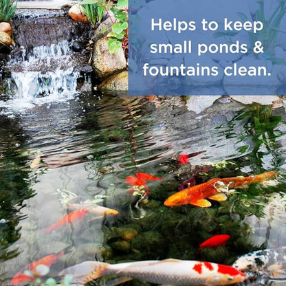 Healthy Ponds AquaLily Pond Water Cleaner Filled with Natural Beneficial Bacteria | Decorative Reloadable Dispenser Treats up to 1,000 Gallons