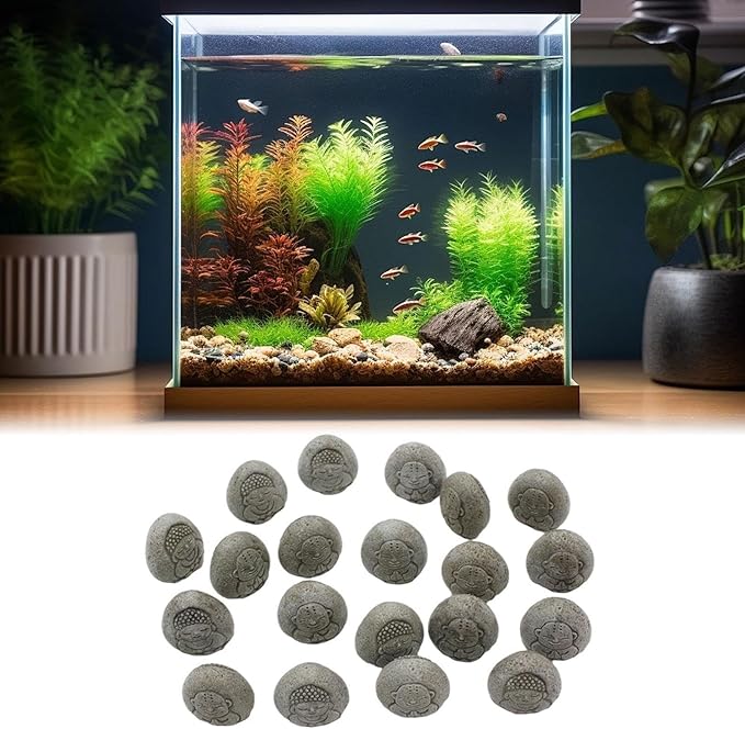 predolo 20Pcs Resin Stone Buddha Relief Statue Garden Decoration for Corridor, Study