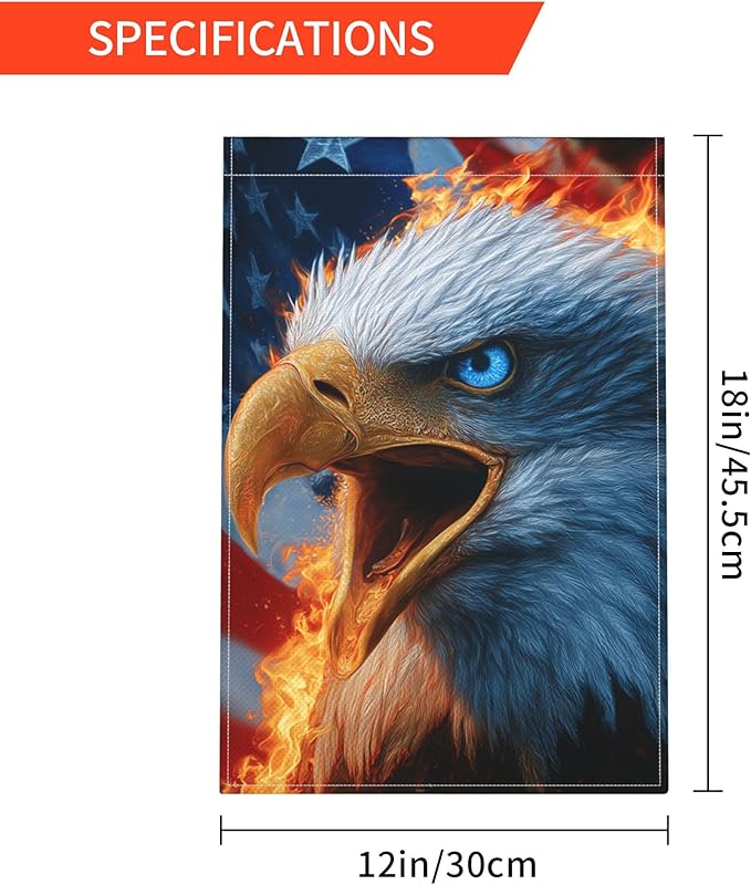 Bird Print Garden Flag Seasonal Double Sided 12 x 18 Inch Small Yard Flag for Indoor Outdoor Decor Holiday All Seasons