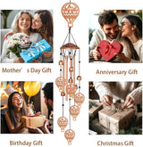 Wind Chimes for Outside, Melodious Melodic Tones Hot Air Balloon Style Windchimes Suitable for Outdoor Garden Patio Porch Decor, 33“ Metal Memorial Wind Chimes Friendship Gifts for Women