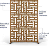 Outdoor Privacy Screen,72" H×47" W Metal Privacy Screen, Freestanding Privacy Fence Panels for Patio