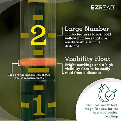 Headwind EZRead 21” Giant Professional Outdoor rain Gauge, USA Made Heavy Duty All Weather Freeze Proof Stake or mountable with Float, Orange (820-1002ORG)