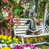 YWHWXB Garden Dragon Resin Sculpture,Lovely Outdoor Sculpture Ornaments,Garden Dragon Decor Statue for Home Patio Courtyard Lawn Decoration