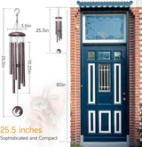 Cat Memorial Gifts for Loss of Cat, 25 inch Cat Memorial Wind Chimes, Loss of Cat Sympathy Gift, Cat Remembrance Gift, Bereavement Gifts Cats, in Memory of Cat Wind Chimes for Outside Garden
