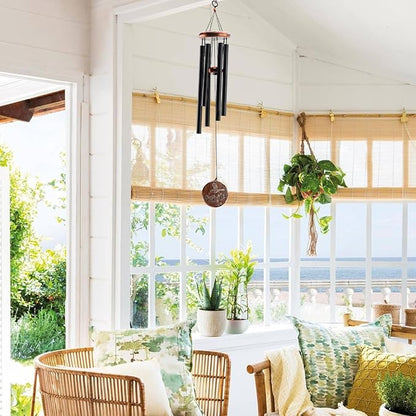 Wind Chimes for Outside - Vintage Hummingbird Deep Tone Wind Chime Patio Porch Balcony Decoration Unique Birthday Gift Ideas for Her, Friends, Coworkers, Colleague