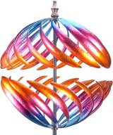 MUMTOP Wind Spinner 360 Degrees Double Steel Metal Wind Sculpture is Suitable for Decorating Your Patio, Lawn & Garden