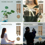 Gifts for Mom & Grandma - Outdoor Wind Chimes with Engraved Tree of Life, Large Patio Hanging Decor for Garden, Yard, Christmas, Anniversary Celebrations