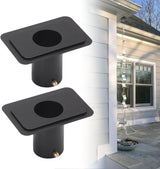 2 Pack Rain Chain Gutter Adapter, Metal Finished Black Powder Coated Standard Gutter Adapter, Rain Chains for Gutters with Bolt, Rain Chain Installation for Rain Chain, Black