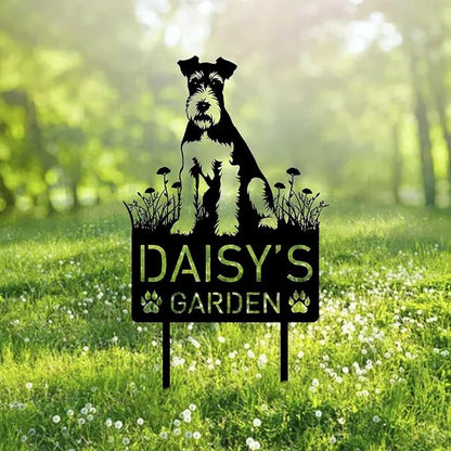 Custom Wire Fox Terrier Dog Metal Memorial Garden Stake Personalized Pet Grave Marker Name Sign Remembrance Stake Decor,Memorial Statue Sign for Garden Outdoor Outside Yard Decor Sympathy Dog Loss.