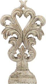 A & B Home 15" Decorative Abstract Cement Sculpture with Distressed Finish for Indoor and Outdoor Use