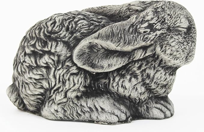 Sleeping Bunny Concrete Garden Statue Cement Animal Figure Cast Stone Bunny Figurine Garden Sculpture Art Decorative Easter Rabbits