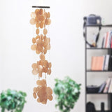 Woodstock Chimes Capiz Waterfall Wind Chime, 40" Summer Marigold Capiz Round Sea Shell, Handcrafted Ocean Theme Windchime for Outdoor, Patio or Garden Décor (CWSM)
