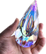 120mm/4.7in Crystal Prism Suncatcher Window Hanging Sun Catchers AB Colored Crystals Faceted Prism Rainbow Maker Pendant Ornament for Christmas Tree