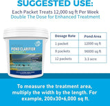 LMJP Pond Clarifier Treatment – 36 Packets Natural Pond Water Clear for Outdoor Lakes – Beneficial Enzymes to Improve Water Clarity & Eliminate Odor – Treats Up to 432,000 Sq Ft