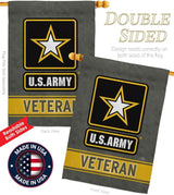 US Army Veteran Garden House Flag - Kit Armed Forces Rangers United State American Military Retire Official - Decoration Banner Small Yard Gift Double-Sided Made in USA 28 X 40
