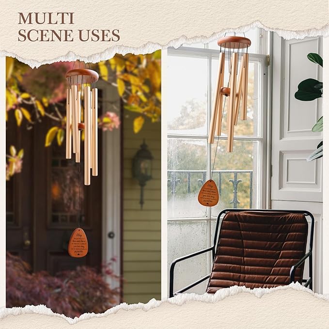 SteadStyle Anniversary Wind Chime for Couples, Parents, Husband, Wife, Wedding Anniversary Keepsake Decorations Wind Chimes for Outside Garden Patio Backyard Porch Large Size 36 in