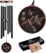 Wind Chimes for Outside, Vintage Butterfly Deep Tone Wind Chime Outdoor Clearance, Patio Porch Balcony Decoration, Garden Decor Birthday Gifts for Women Mom Grandma (34" Butterfly)