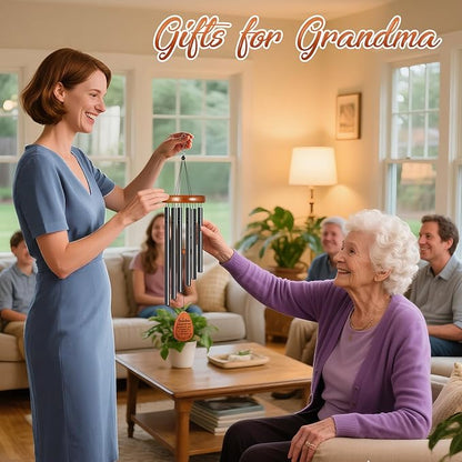Memorial Sympathy Wind Chimes for Loss of Loved One, Winzwon Wind Chimes for Outside, Bereavement Sympathy Memorial Gifts for Loss of Mom Dad Husband Condolence Remembrance, Garden Patio Balcony Decor