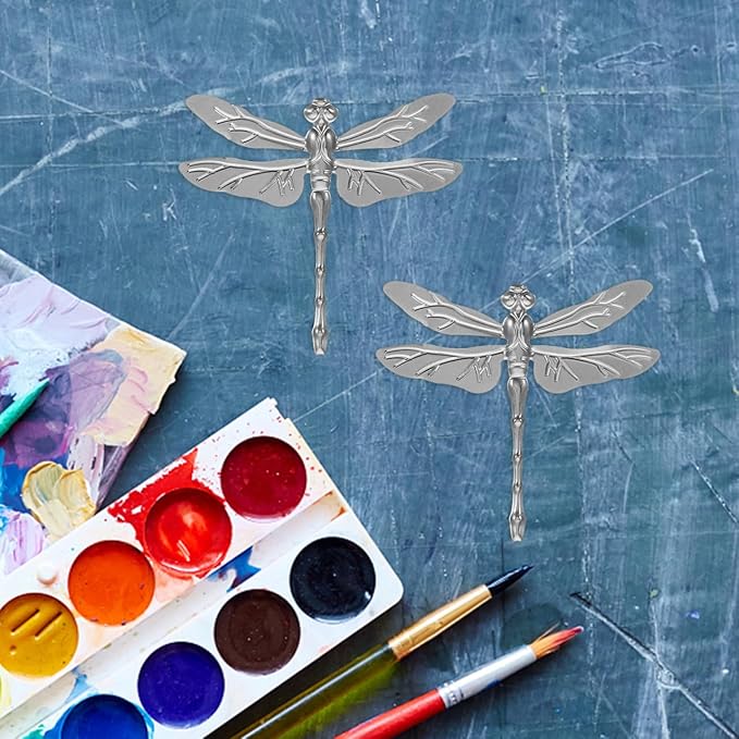 Abaodam 20Pcs Metal Dragonfly Sculpture Wall Art for Garden Decoration 2.75In Handmade Iron Dragonfly Figurine Outdoor Patio Home Decor Diy Craft Project
