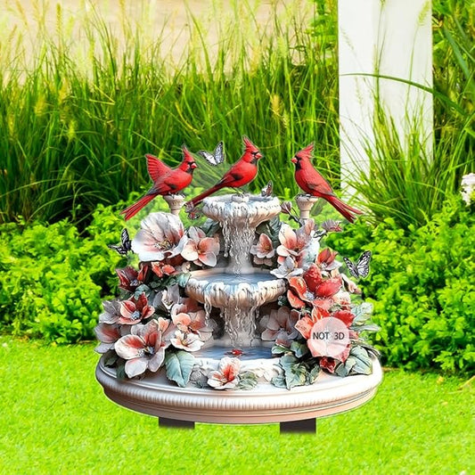 Hummingbird Flowing Water Garden Stake Decor, Butterfly Acrylic 2D Garden Decoration,Sculptures Ornament Garden Accessories for Outdoor Indoor Yard Lawn Pot Plants (Style C)