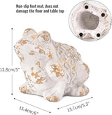 Sungmor Frog Figurine Garden Decor, Cement Frog Statue for Patio Yard Lawn Ornament, Indoor Outdoor Large Stone Decorations Statue, Funny Animal Sculpture Gardening Gift