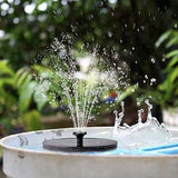 Bluelans Solar Bird Bath Fountain Pump, 5.1" Solar Powered Water Fountain Pump with 6 Nozzles, Black