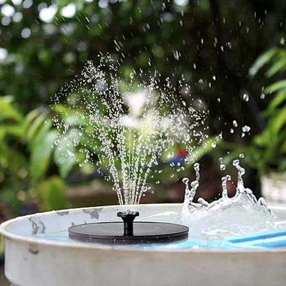 Bluelans Solar Bird Bath Fountain Pump, 5.1" Solar Powered Water Fountain Pump with 6 Nozzles, Black