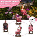 Flamingo Statue for Outdoor Garden Statue - Resin Flamingo Fairy Garden Decor - Suitable for Home Desk Garden Lawn Patio Porch Decor, Unique Gifts for Mom Grandma (8.1 inch)