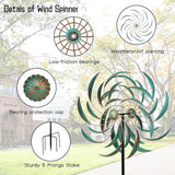 VEWOGARDEN Large Wind Spinners Outdoor Waterproof Metal Wind Sculptures & Spinners for Garden Patio Lawn Decor Artistic Gift, Light Green