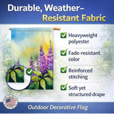 Caroline's Treasures Idaho Syringa in Watercolor House Flag Large Porch Sleeve Pole Decorative Outside Yard Banner Artwork Wall Hanging, Polyester, House Size, Multicolor