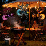3 Pcs Waterproof Solar Hanging Bee Lights, Metal Bumblebee Figurine LED, Outdoor Garden Balcony Porch Spring Holiday Party Decoration