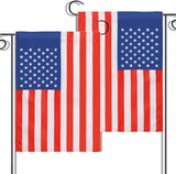 2 PACK Freefy American Garden Flag 12 x 18 Inch,Patriotic Double Sided Polyester Printed Flag,USA ResidentialYard|Garden Decor,American Flag Garden Flag