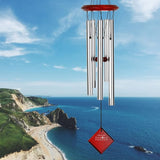 Woodstock Chimes Encore Collection, Chimes of Polaris, 22'' Silver Wind Chimes for Outdoor, Patio, Home or Garden Décor (DCS22)