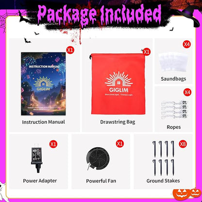 【2025 Latest Release】 Halloween Inflatables Ghost Outdoor Decorations 6FT Double Ghosts Inflatable with 4 LED Lights Cute Blow Up Yard Decor for Outdoor Ghost Decor for Yard Garden Lawn